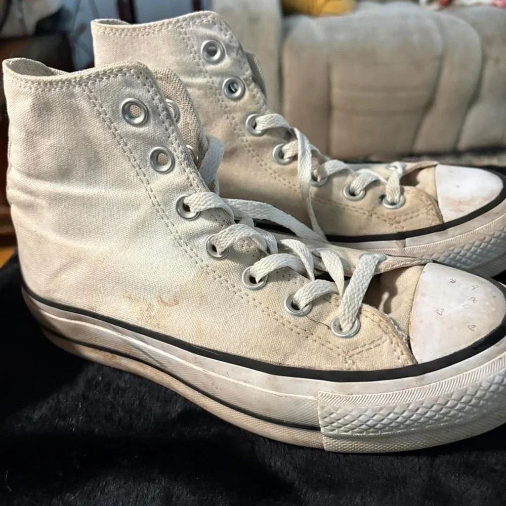 Converse Chuck Taylor All Star Lift Platform High Top Parchment 560846F Womens 6